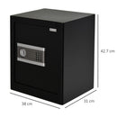 Cassaforte a Mobile Digitale a Batteria in Acciaio 38x31x42,7 cm  Nero