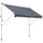 Wandmarkise 300x150 cm aus Metall und grauem Polyester