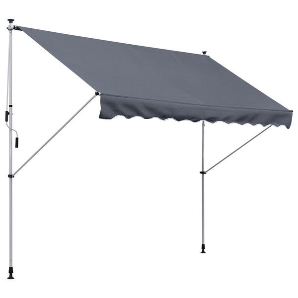sconto Wandmarkise 300x150 cm aus Metall und grauem Polyester