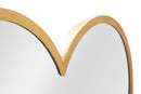 Specchio Glam Double Heart 65x2x50 cm in Ferro Specchio e MDF Oro