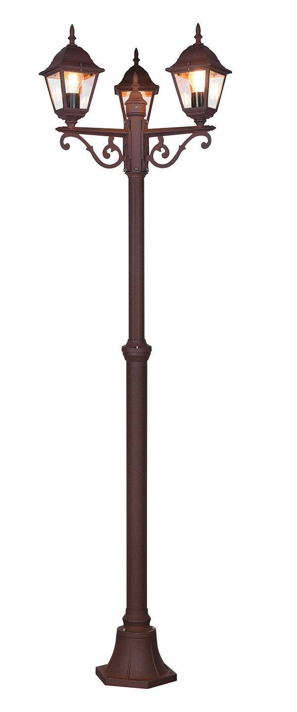 sconto Lampione da Esterno Attacco E27 in Alluminio Ruggine