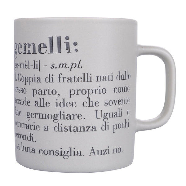 prezzo Sternzeichen Tasse "Zwillinge" Ø8x10 cm in Bone China Villa D'este Home Tivoli Weiß
