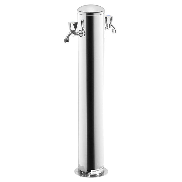 Garten-Fußwaschdusche mit 2 Wasserhähnen ATI Showers LAV 2R Edelstahl eloxiert acquista