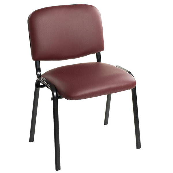 Büro-Wartestuhl aus bordeauxfarbenem Kunstleder von Bozzini acquista