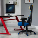 Sedia da Gaming Ergonomica 74x63x118,5- cm  Nera Blu e Giallo