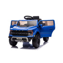 Macchina Elettrica per Bambini Ford Raptor 12V con Telecomando Bluetooth Luci LED e Tappetini Inclusi Blu