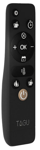 Camino Elettrico da Pavimento Effetto Fiamma 1500W Tagu Helmi Bianco Crema