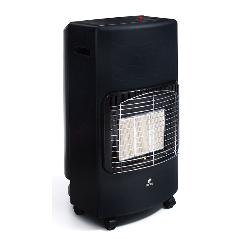 Stufa a Gas GPL Infrarossi 4200W 3 Mattoni Nera