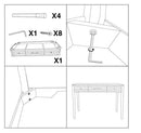 Console Fissa Matera 107x80x37 cm in Legno MDF e Ferro Bianco/Marrone