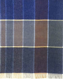 Coperta Pura Lana Singola 380gr Cober Bismark Avio Scozzese