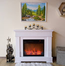 Camino Elettrico da Pavimento 88,2x104,4x27,9 cm Effetto Fiamma 1500W Ideal & Lorance color Bianco