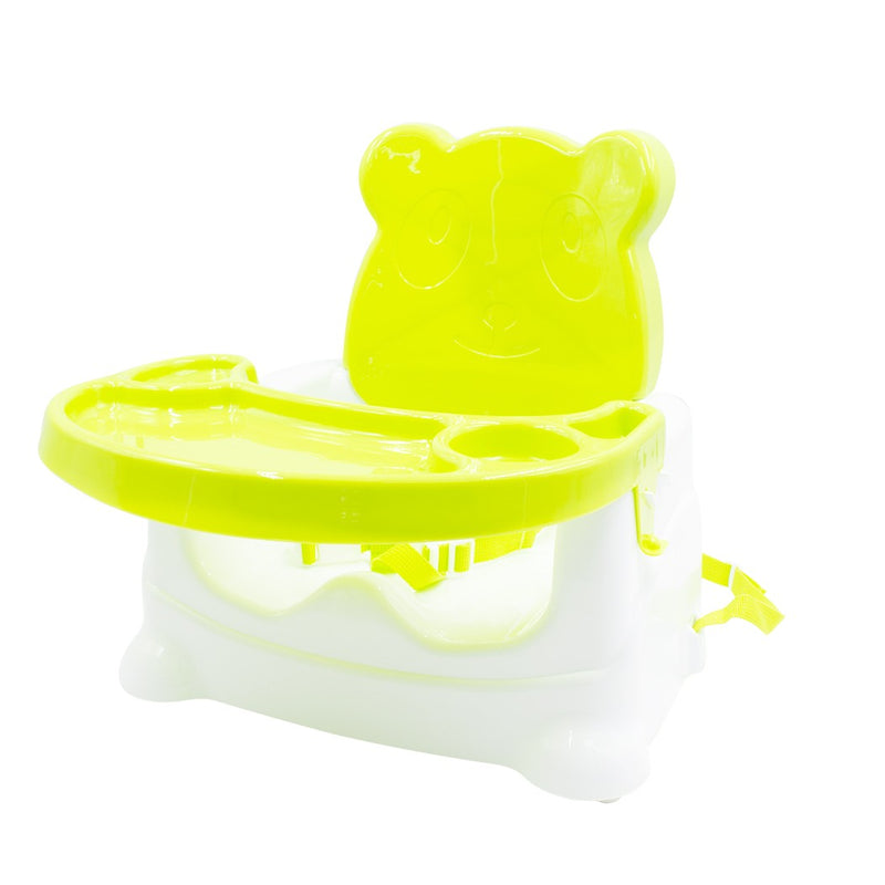 Seggiolone Pappa Bambini Attacco da Tavolo Cintura Sicurezza e Vassoio Verde