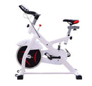 Spin Bike per Spinning Professionale con Schermo LCD Bianco 105x49x119 cm 