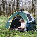 Tenda da Campeggio Automatica per 2 Persone con Tasche Interne e Tappetino 205x195x135 cm  Verde