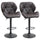 Set mit 2 Barhockern 51,5 x 57,5 ​​x 93–114,5 cm in braunem Kunstleder