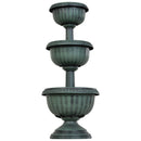 Portapiante Fioriera 3 Livelli Ø43x98,5 cm con Forma a Fontana  Verde Antico