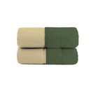 Trapunta Invernale Tinta Unita in Microfibra 200gr Verde Scuro Panna Varie Misure