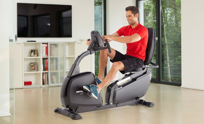 Cyclette Orizzontale Recumbike Magnetica 130Kg Max 16 Livelli Kettler Advantage Giro R Nera