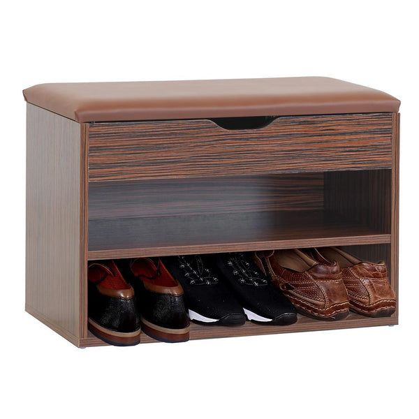 acquista Scarpiera Panca 60x30x42 cm in Legno Melaminico Scuro