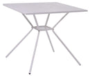 Tavolo da Giardino Quadrato 80x80cm in Metallo Austin Bianco