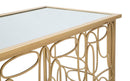 Console Bubbles 120x40x81 cm in Ferro e Specchio Oro e Argento