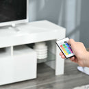 Mobile TV con Luci a LED 160x35x45 cm per TV fino a 65 Bianco