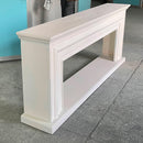 Cornice da Pavimento per Inserto Camino Elettrico 200x83x33 cm in MDF Sined Merapi Bianco