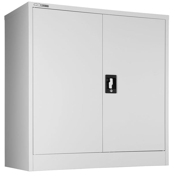 Armadietto Metallico Porta Documenti 2 Ante per Ufficio/Casa con Serratura in Acciaio Grigio online