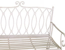 Panchina 2 Posti da Giardino 104x55x95,5 cm in Metallo Ragusa Bianca