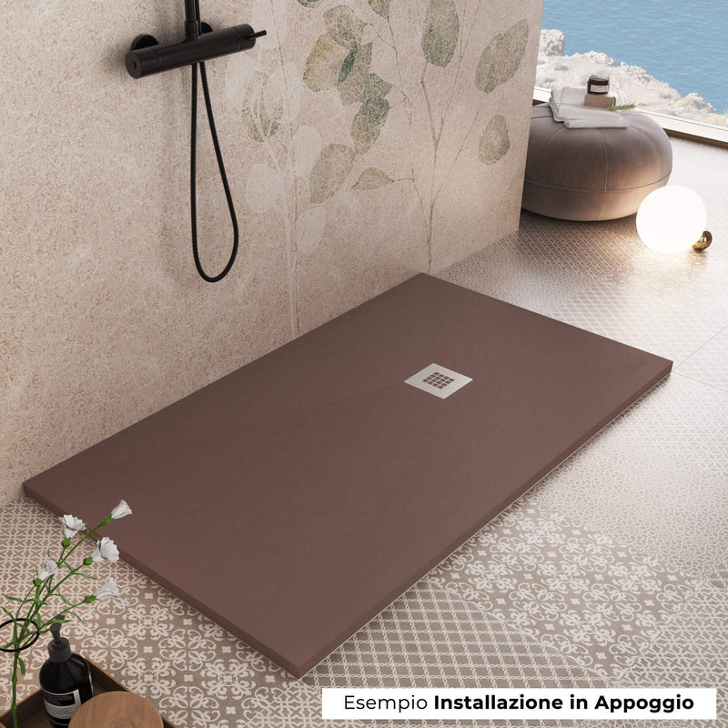 Piatto Doccia in Pietra Bonussi Everest Marrone Varie Misure