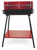 Barbecue a Carbone Carbonella Rettangolare 58x38 cm Soriani Sun-day Rosso