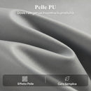 Poltrona Alzapersona Reclinabile 76x89x103 cm con Doppio Motore in Similpelle Grigio Chiaro      