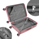 Set 3 Valigie Rigide 90-59-38L Ruote Easy Roll e Manico Telescopico in ABS Rosa      