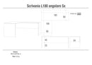 Scrivania da Ufficio Angolare Sinistra 180x76x169 cm Noce Stelvio