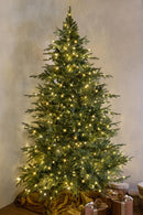 Albero di Natale Artificiale H230 cm Abete Gran Sasso 3094 Tips 550 Led Verde