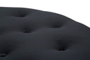 Puff Ice Ø91,5x47 cm in Ferro e MDF e Spugna e Poliestere Argento e Nero