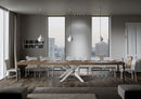 Tavolo Allungabile 200-460x90x77 cm Volantis Premium Noce Telaio Bianco 