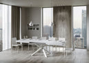Tavolo Allungabile 160-264x90x77 cm Volantis Bianco Frassino Telaio Bianco 