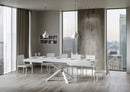 Tavolo Allungabile 200-304x90x77 cm Volantis Bianco Frassino Telaio Bianco 
