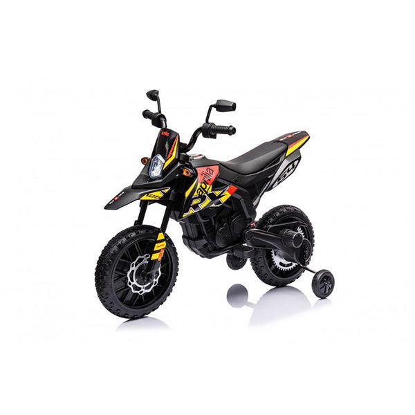 Moto Elettrica per Bambini Aprilia RX-125 Small 12V Cross Sedili In Pelle Luci Led Bluetooth Sospensioni a Molla Giallo prezzo