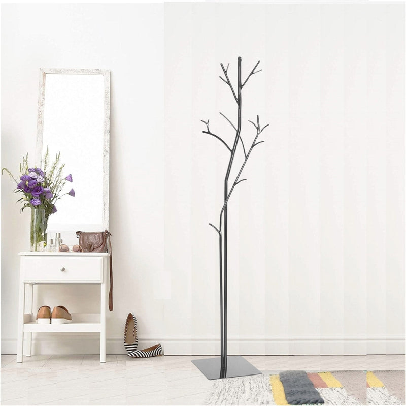 Appendiabiti da Terra 33x33x178 cm in Ferro Battuto Vasconi Platano Grafite