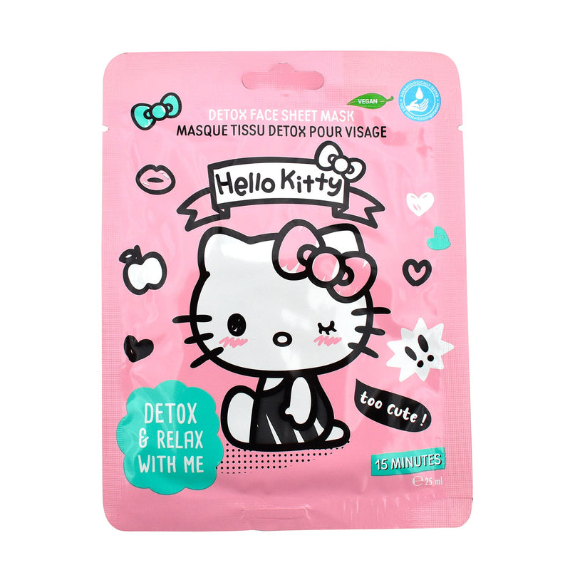 Set 12 Maschere Viso per Bambini Hello Kitty 25 ml Detox & Relaxe With Me