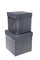 Set 2 Scatole Quadrate in Velluto H 265 cm