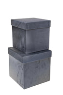 Set 2 Scatole Quadrate in Velluto H 265 cm