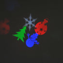 Candela di Natale LED con Proiettore 4 Effetti di Luce Bianco Ø7x15 cm 