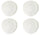 Set mit 4 Platztellern Ø31 cm aus allluminischem Porzellan Kaleidos Aluxina Miami Bianchi