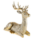 Statuina Renna Natalizia Seduta 56 cm in Resina