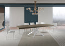 Tavolo Allungabile 180-440x90x77 cm Volantis Premium Tortora Telaio Bianco 