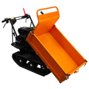 Mini Dumper a Benzina 71x156x99 cm Trasporto Materiali Cingolato Arancione 