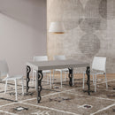 Tavolo Allungabile 120/380x90 cm Karamay Cashmere Gambe Antracite      